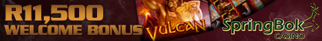 Play the New Slot Game Vulcan at Springbok Casino which offers play in Rands